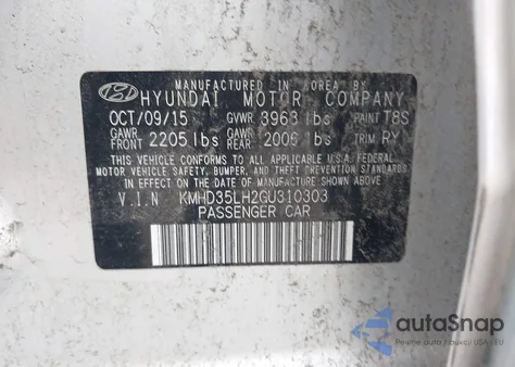 2016 Hyundai Elantra Gt из США, поврежденный, VIN KMHD35LH2GU310303